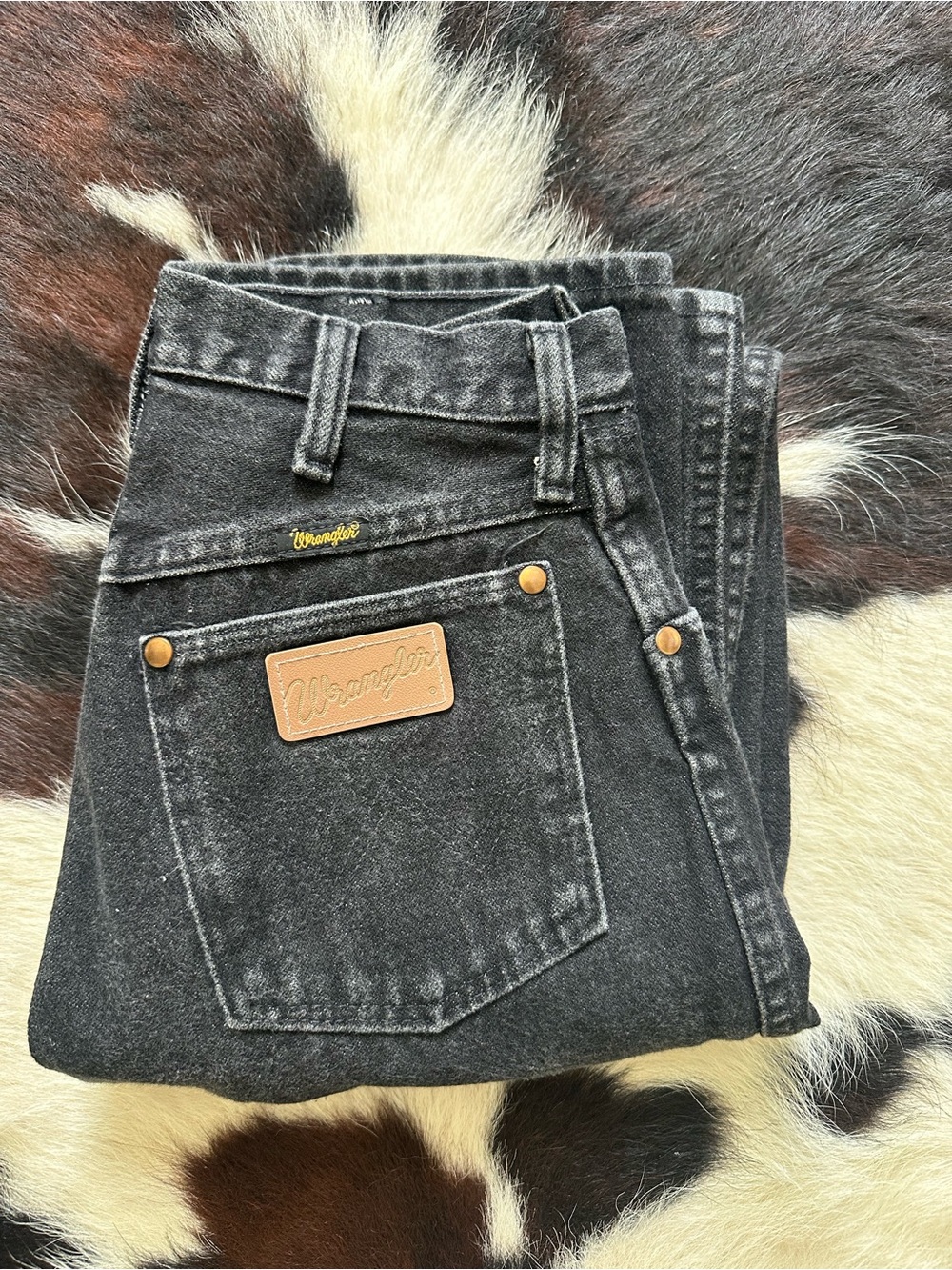 Vintage Women’s Wrangler Black Denim Jeans 25” waist x 34”inseam